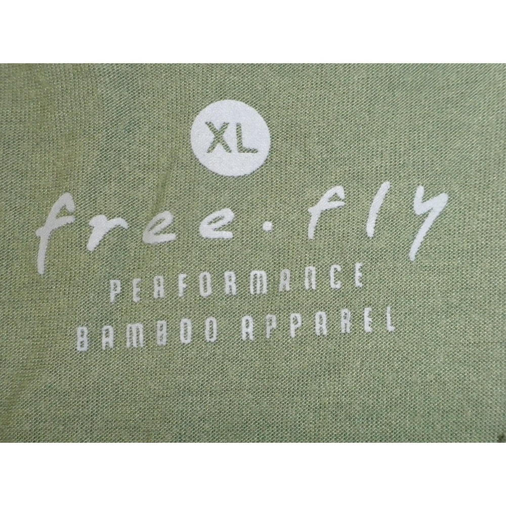 Free Fly Raglan Performance Bamboo T-Shirt Mens XL Green Lightweight Long Sleeve - Picture 4 of 7